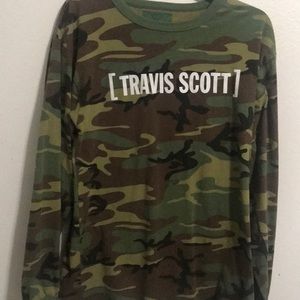Travis Scott Camouflage Long Sleeve Shirt